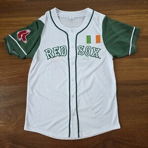 Boston Red Sox Irish 24 St Patrick’s Day Jersey Green MLB Adult Small